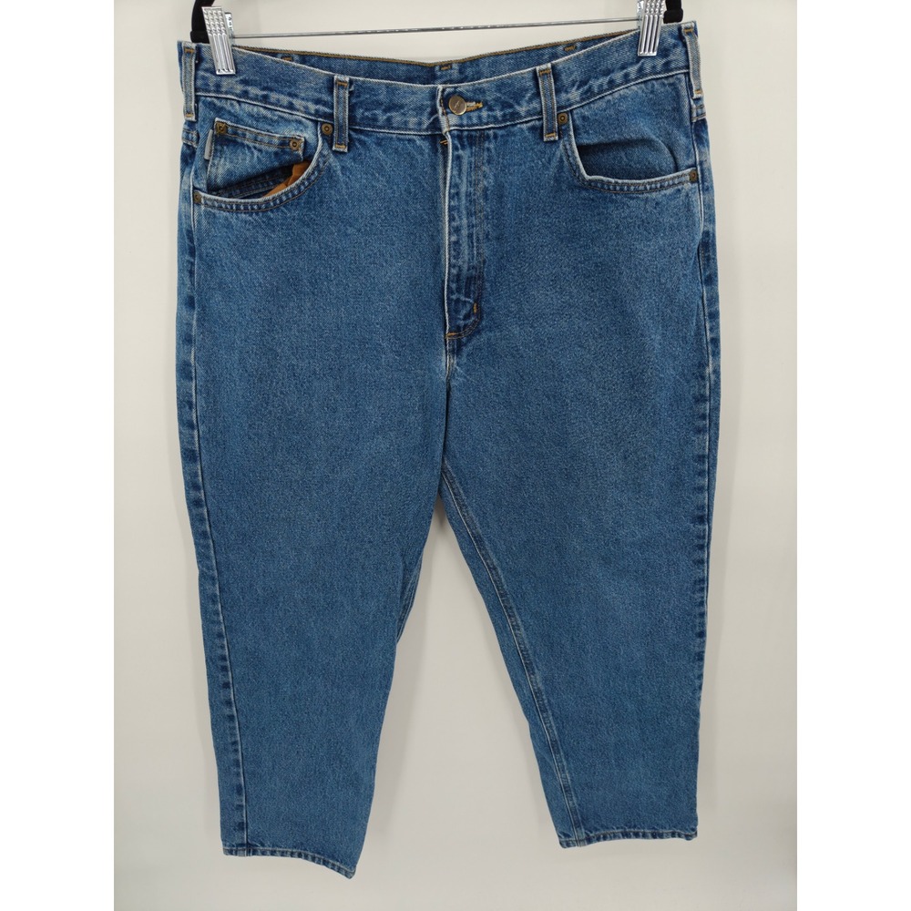 Carhartt B17 DST Relaxed Fit Tapered Leg Jeans Mens 38x30 Blue Denim Workwear